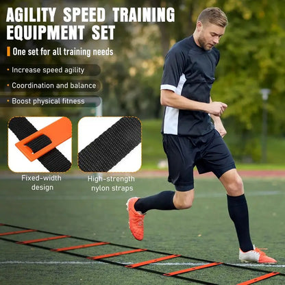Agility Training Set – Ladder, Cones, Hurdles, Jump Rope & Speed Parachute Kit