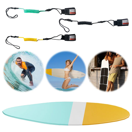 Coiled Bodyboard & SUP Leash – TPU Ankle Strap Surf Leash for Paddleboarding & Surfing
