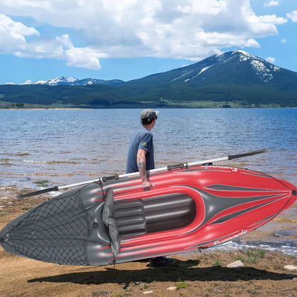 Inflatable Kayak with Paddle & Pump – 1 Person Portable Kayak for Lakes & Rivers