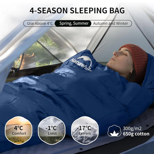 3-Season Mummy Sleeping Bag – Lightweight Insulated Sleeping Bag for Camping & Hiking