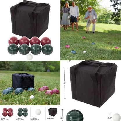 Bocce Ball Set (Regulation Size) – Classic Lawn Game with Carry Case for Backyard & Beach
