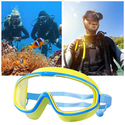 Kids Swim Goggles with Earplugs – Anti-Fog UV Protection Swimming Goggles for Boys & Girls