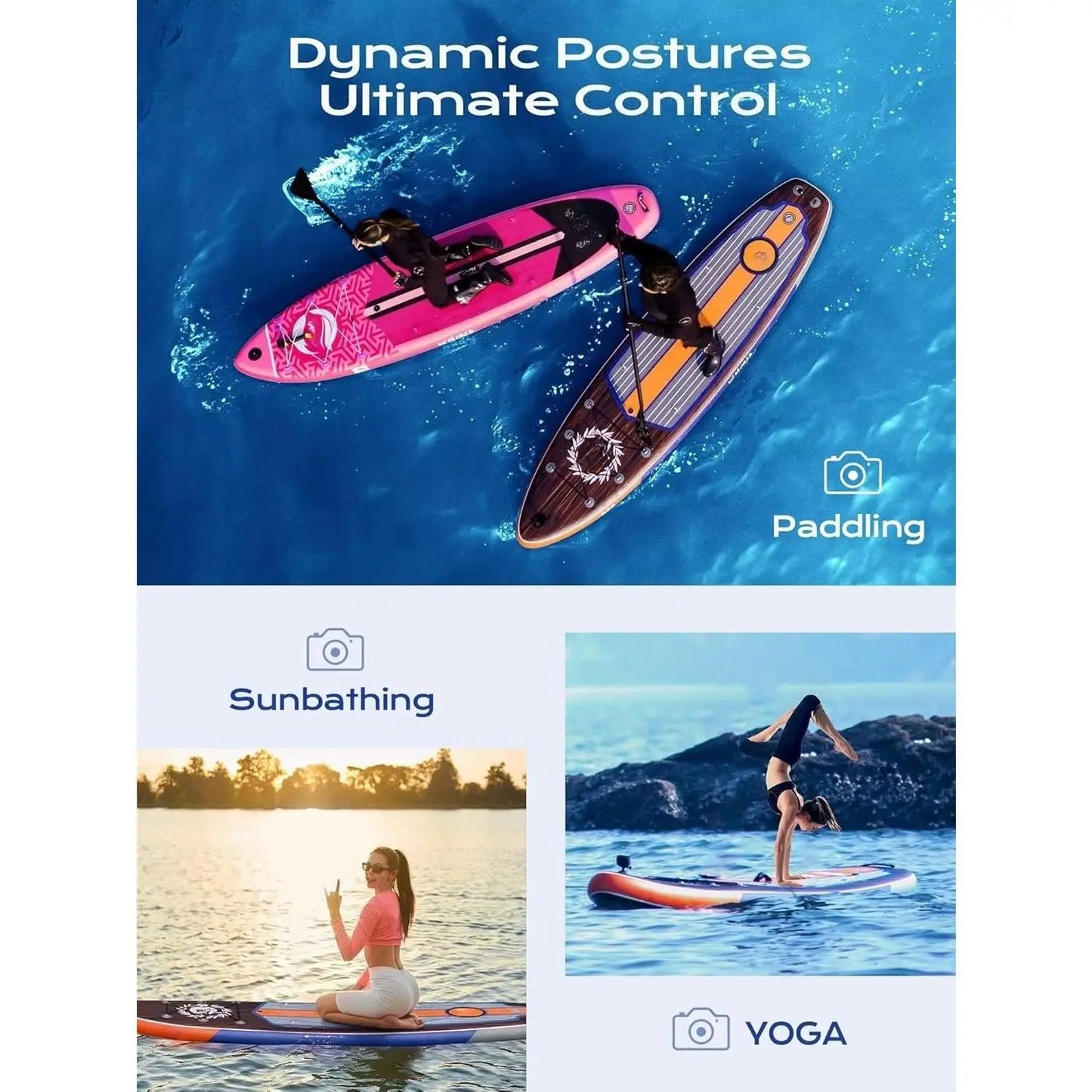 Extra Wide Inflatable Paddle Board 11’ – Stable SUP with Accessories for All Skill Levels