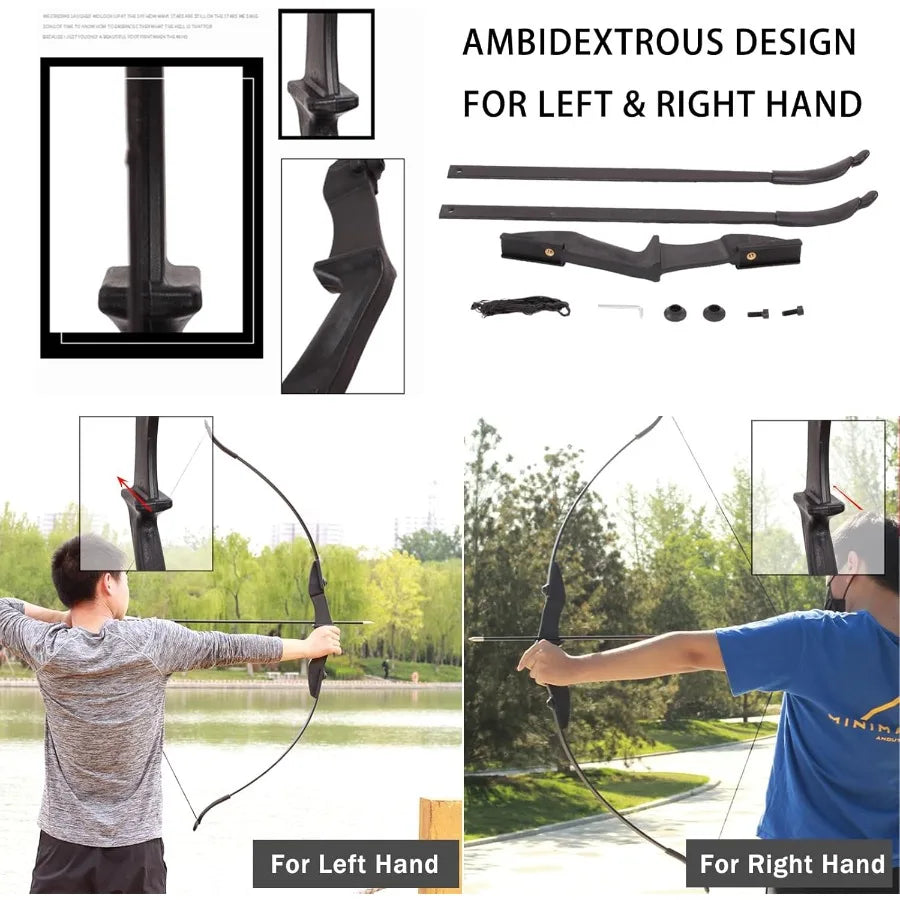 Recurve Bow Set (20lb) – Beginner Archery Kit with Arrows, Target & Accessories