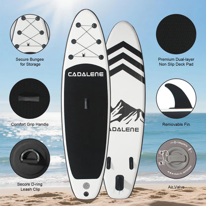 Inflatable Paddle Board 10’ – Stable SUP with Non-Slip Deck & Full Accessory Kit