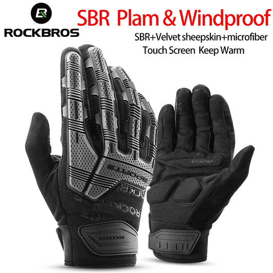 Cycling Gloves - Thermal Autumn/Winter Windproof Gloves with Touch-Screen Ability